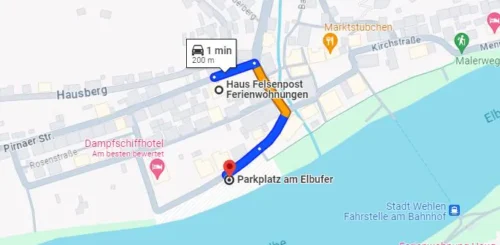 Parkplatz am Elbufer