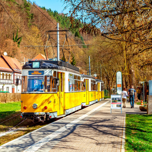 Kirnitzschtalbahn in Bad Schandau