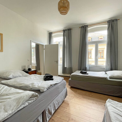Wohnung Kirnitzschtal - Schlafzimmer mit 4 Betten