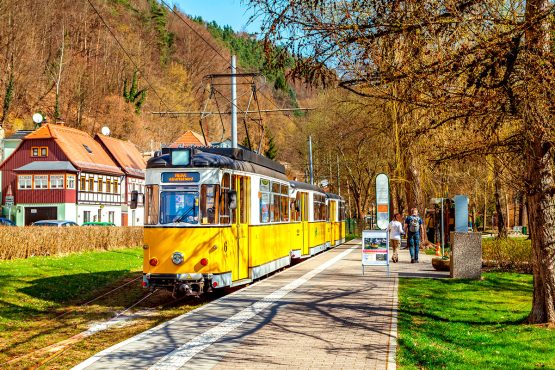 Kirnitzschtalbahn in Bad Schandau, AdobeStock Kirnitzschtalbahn in Bad Schandau